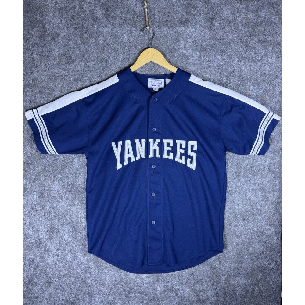 Derek Jeter Vintage STARTER Baseball Jersey New York Yankees Size Large